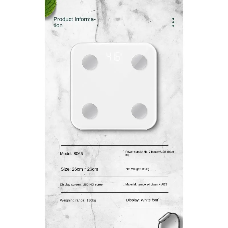 Weight Scale Household Wholesale Electronic Scale Human Professional Weight and Height Measurement Electronic Body Fat Scale 6