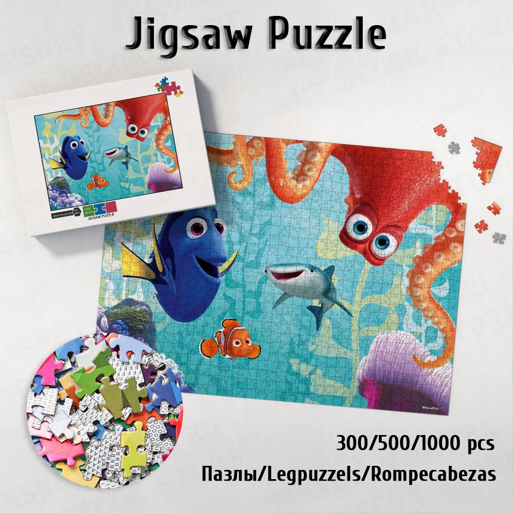 Disney Finding Dory Jigsaw Puzzles Unique Design Disney Cartoon Large Adult Jigsaw Fun Family Educational Game for Kids Adults