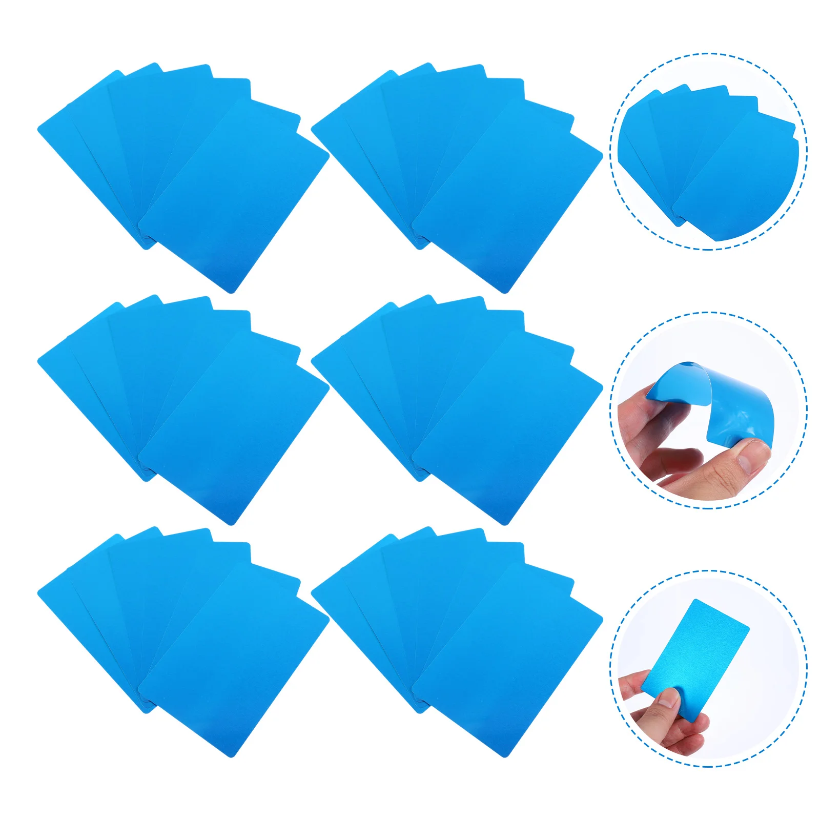 Metal Business Cards Blank Aluminum Name Cards Printing Products Sublimation Transfer Engraving 50 Pcs