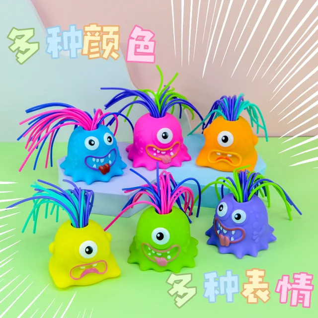 Halloween Toys Screaming Monster Pull Its Hair Children Puzzle Fun Relieve Stress Vent New And Unique Children s Gift