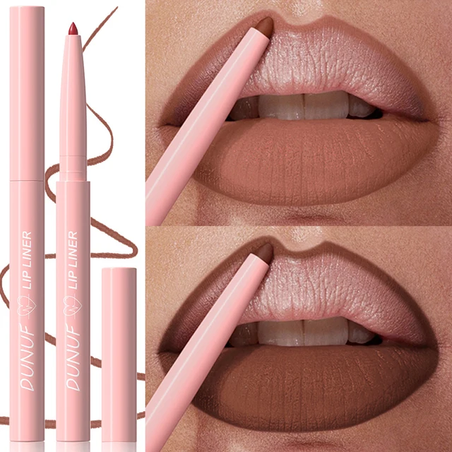 1PC Waterproof Matte Lip Liner Contours Lips in Shades Sexy Red Lipstick Matte Red Brown Lipliner Pencil Makeup Slim Lip Outline