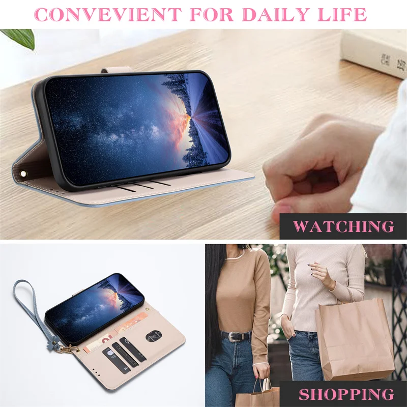 Multi Card Slot Holder Wallet Leather Case with Magnetic Flip Cover