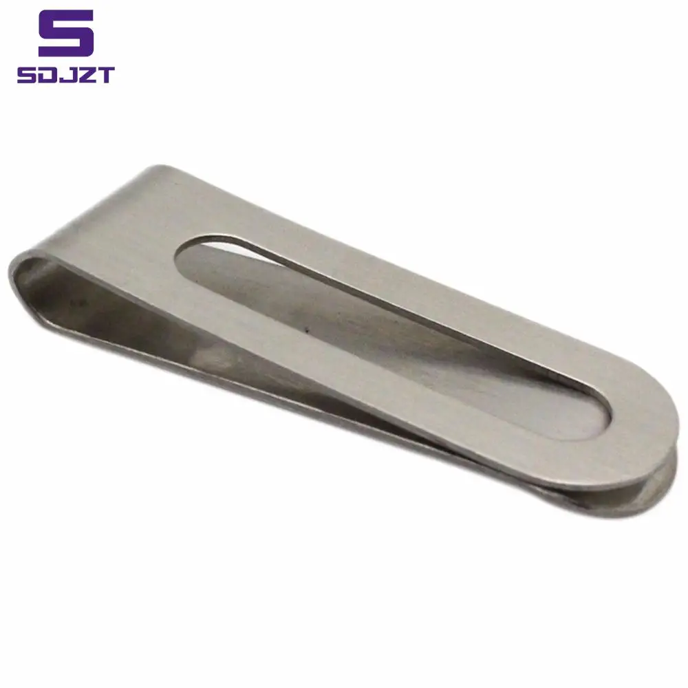 

Stainless Steel Hollow Style Money Clip Receipt Holder Slim Pocket Cash Storage