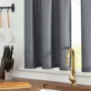 JINCHAN 36/45 Inch Kitchen Curtains Linen Textured Cafe Curtain Farmhouse Country Half Window Drapes Rod Pocket Light Filtering 2