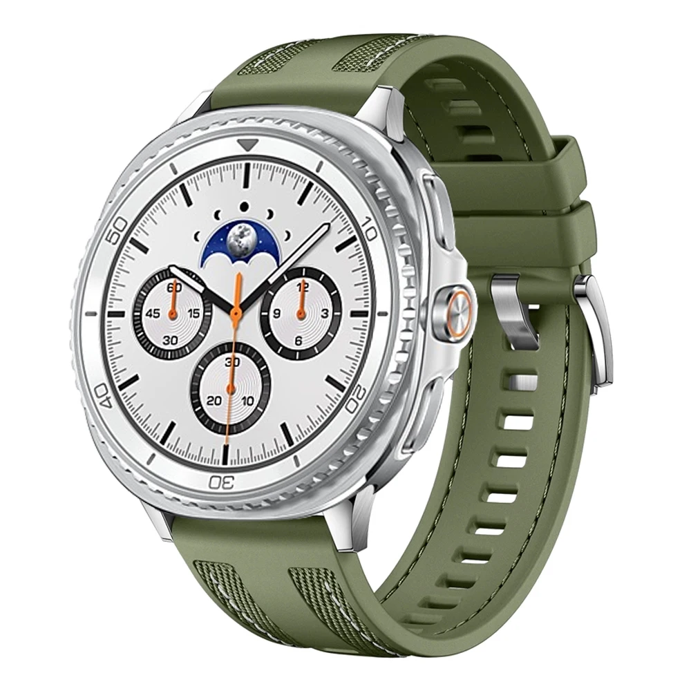 Enhanced Sport Nylon and Silicone Watch Strap for Galaxy Watch 8 Classic (46mm)