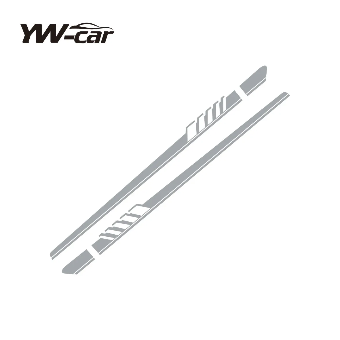 Set of 2 Premium Racing Sport Car Side Skirt Stripes Stickers - High-Quality Vinyl Decal Accessories