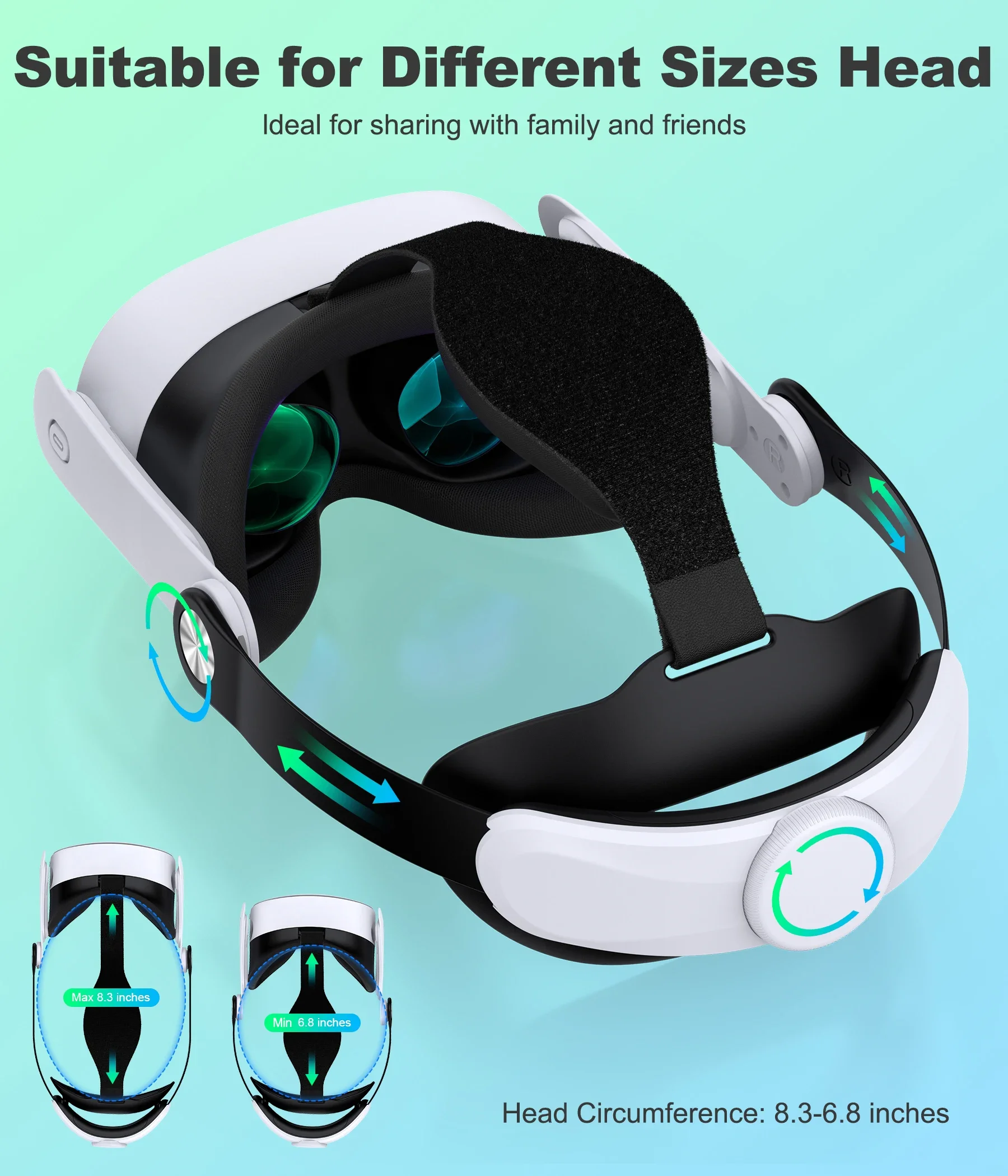 Adjustable Elite Vr Head Strap For Meta Quest 3s Quest 3 And Quest 2_voghion.com