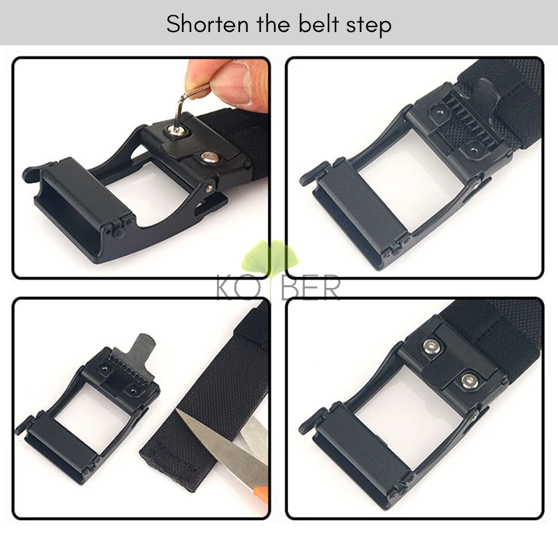 KOLBER Hard Tactical Belt for Men Metal Automatic Buckle Military Gun Belt 1100D Nylon Outdoor IPSC Belt Casual Waistband Male