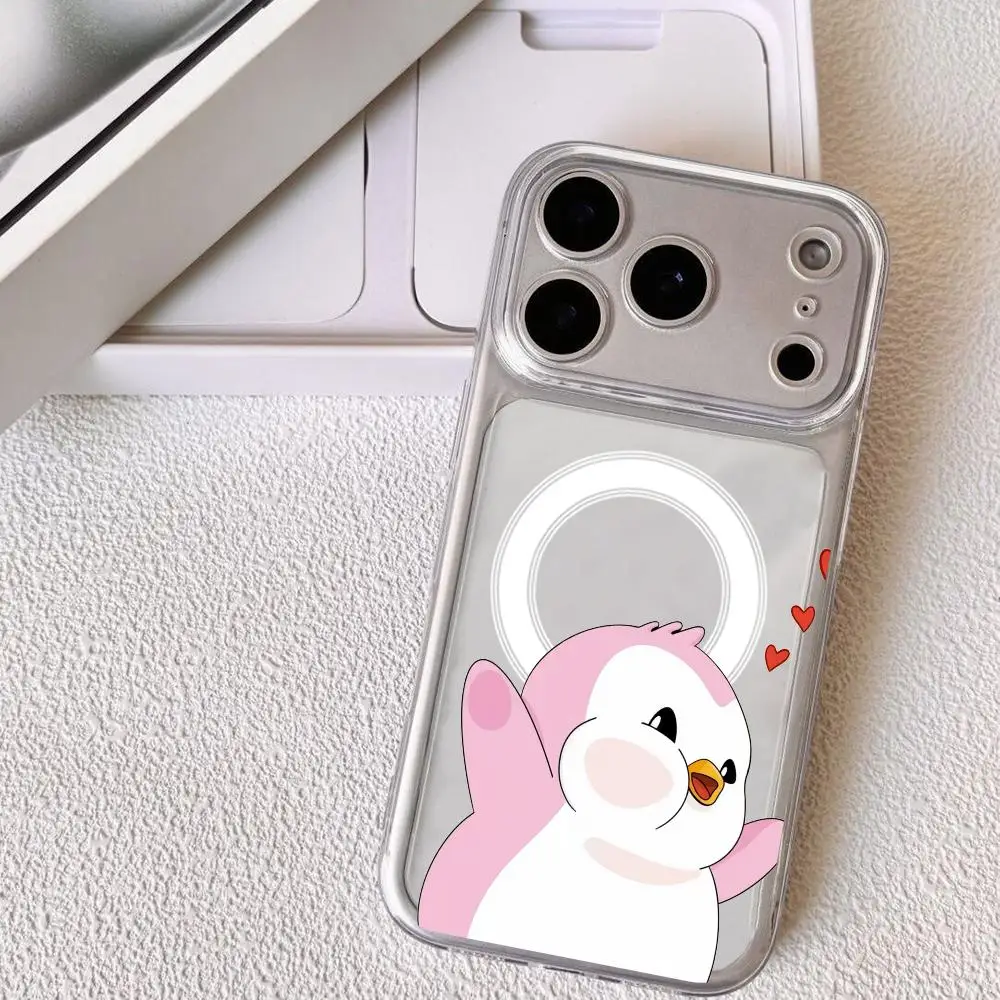 Pudgy Penguins Magnetic Clear Phone Case - Sleek & Slim Wireless Cover