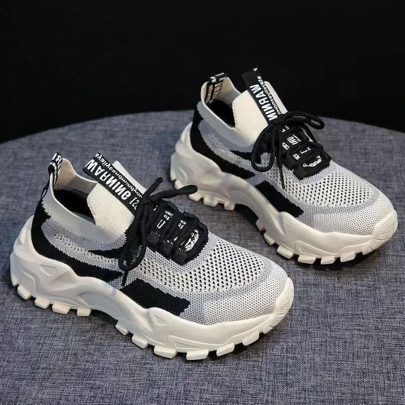 Women's Running Shoes Lace Up Sneakers Lightweight Female Casual Shoes Mesh Fashion Tennis Shoe Outdoor Soft Sole Women Shoes