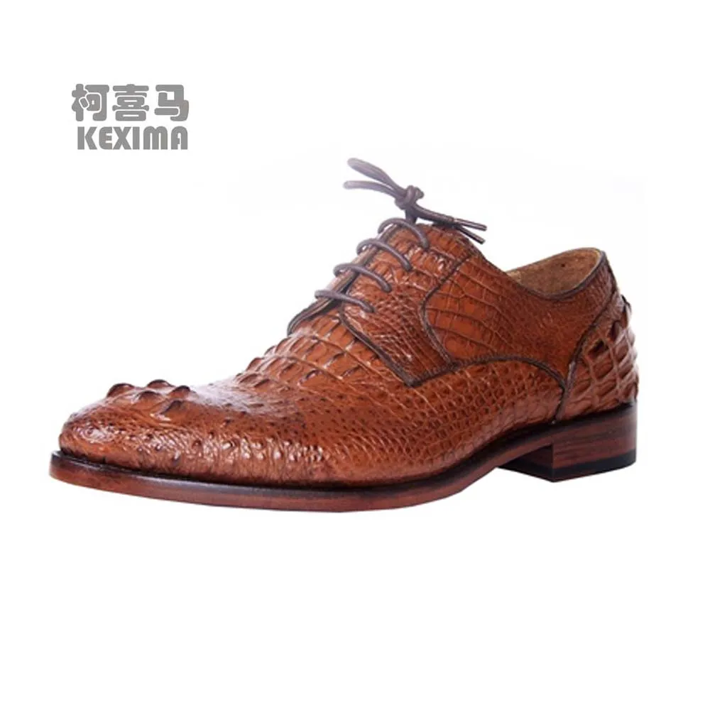 

hulangzhishi Pure manual new arrivla Nile crocodile leather shoes Men formal shoes male dress shoes Leather soles Men shoes