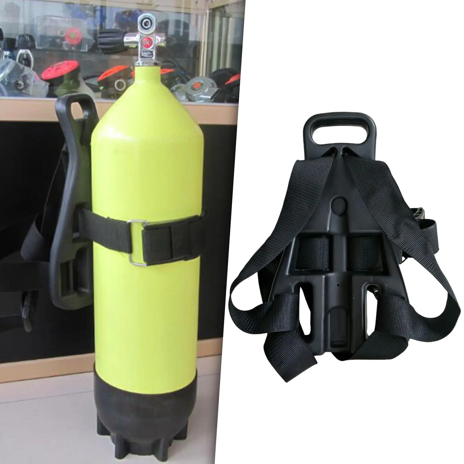 

Scuba Diving Tank Back Pack Bracket Single Bottle Support Snorkeling