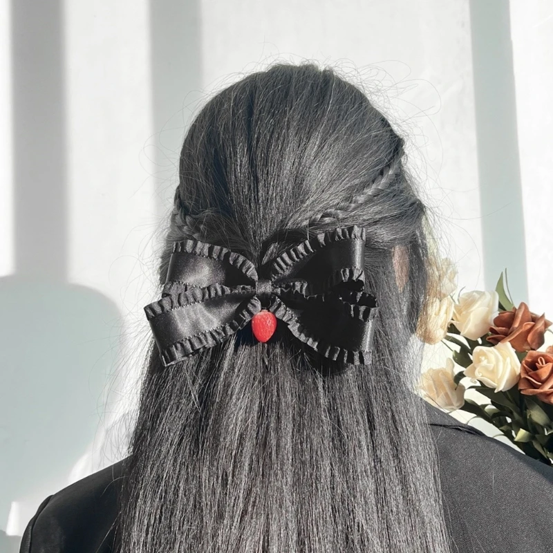 

Элегантная заколка для волос с бантом, универсальная милая балетная клипса для девочек, аксессуары для головных уборов D46A