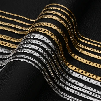 HIYEE Fashion Classic 3-8MM Figaro Chain Stainless Steel Non-Fading Waterproof Necklace For Men's And Women's Parties - Image 1