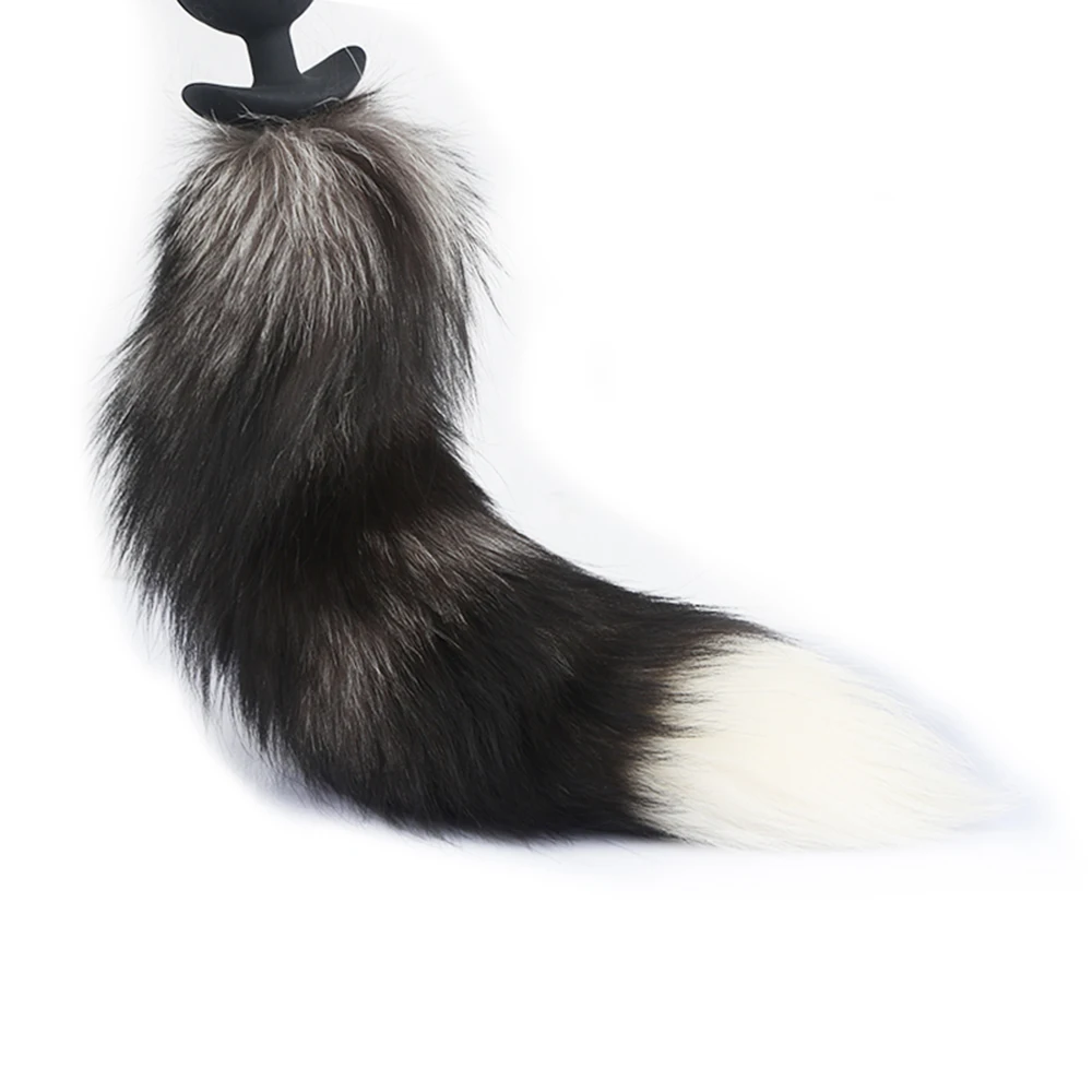 Dilatatore a sfera in silicone morbido anale per donne Coda di volpe Perline ano super lunghe Coda anale Gioco di ruolo Plug anale Mas_voghion.com