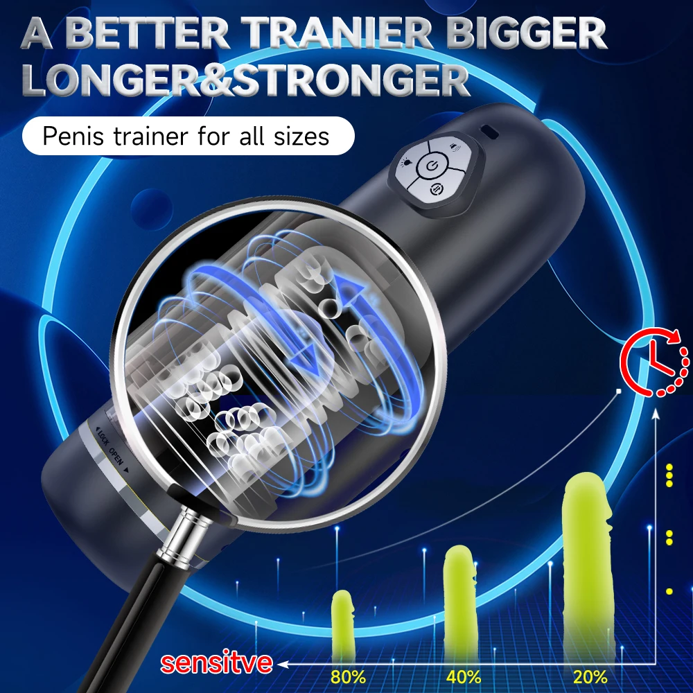 Male Masturbator Automatic APP Controlled with 10 Thrusting & Rotating Electric Pocket Pussy For Men Adult Sex Toys