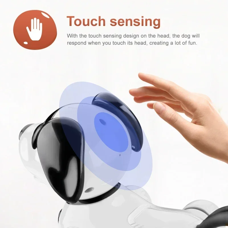 JJRC Funny RC Robot Electronic Dog Stunt Dog Touch-sense Music Song Walking Dancing Animal Robot Dog for Boy Girls Children Toys 6