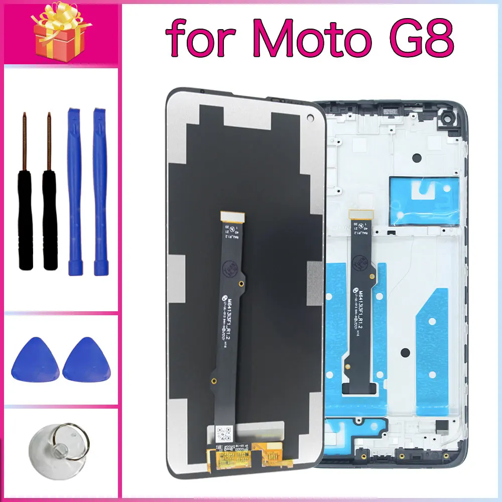 LCD Display Touch Screen Digitizer Assembly Replacement for Motorola Moto G8 Mobile Phone