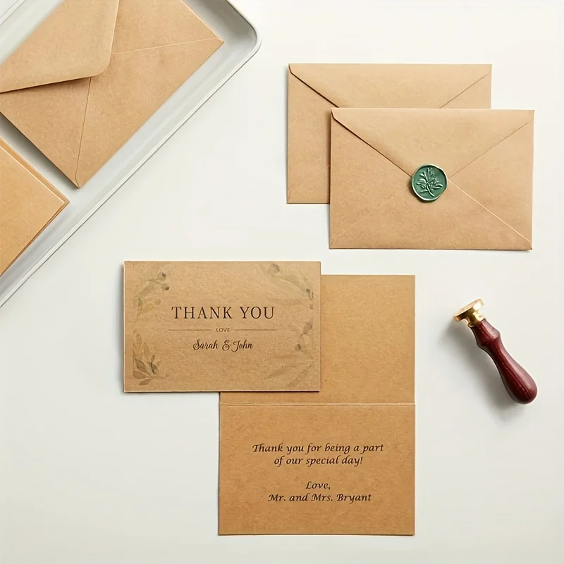 Kraft Paper Envelopes 20/50pcs For DIY Greeting Cards Wedding Invitations & Birthday Notes