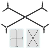 1 Set Adjustable Bed Suspenders Sheet Fastener Straps Clippers Clips Holder Kit Gripper Fitted Crisscross Bed Sheet Holder 2
