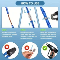 ขั้วต่อสายไฟแบบหดด้วยความร้อนกันน้ำ 100 ชิ้น/กล่อง 5