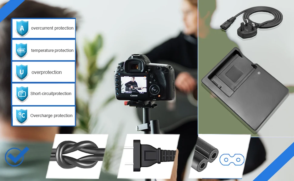KUTOU MH-24 Quick Battery Charger for EN-EL14 Compatible with Nikon P7000 P7100 P7200 P7700 P7800 D5100 D5200 D5300 Camera