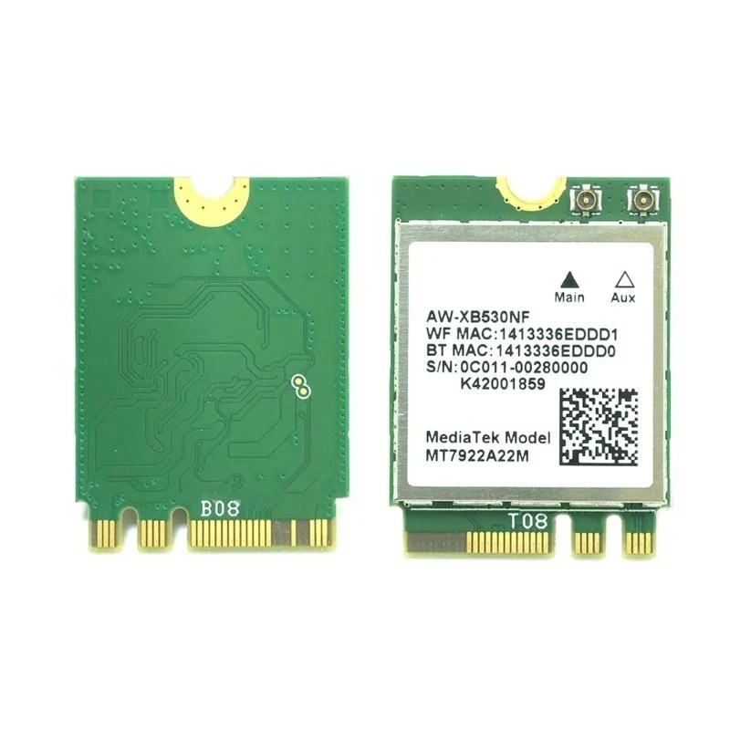 5374M WiFi 6E 어댑터 M2-NGFF BT5.2 트라이밴드 MT7922 무선 네트워크 카드
