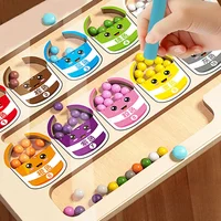 Magnetic Color Sorting Maze & Drawing Board Toddler Montessori Toys Number Matching Learning Counting Preschool Activity 2