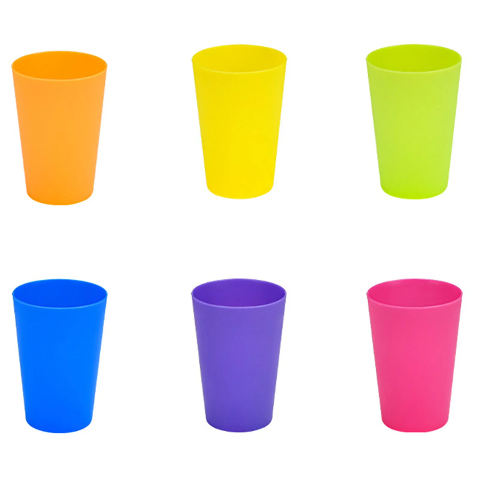 Bicchieri di plastica colorati da 6 pezzi riutilizzabili tazza da bere  ecologica impilabile acqua succo di caffè tazze per bevande Picnic bicchieri  da viaggio - AliExpress