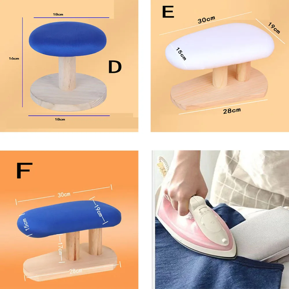 Tabla de planchar de hierro y madera para ropa, almohadilla de soporte, herramientas de prensado, mesa, taburete de made