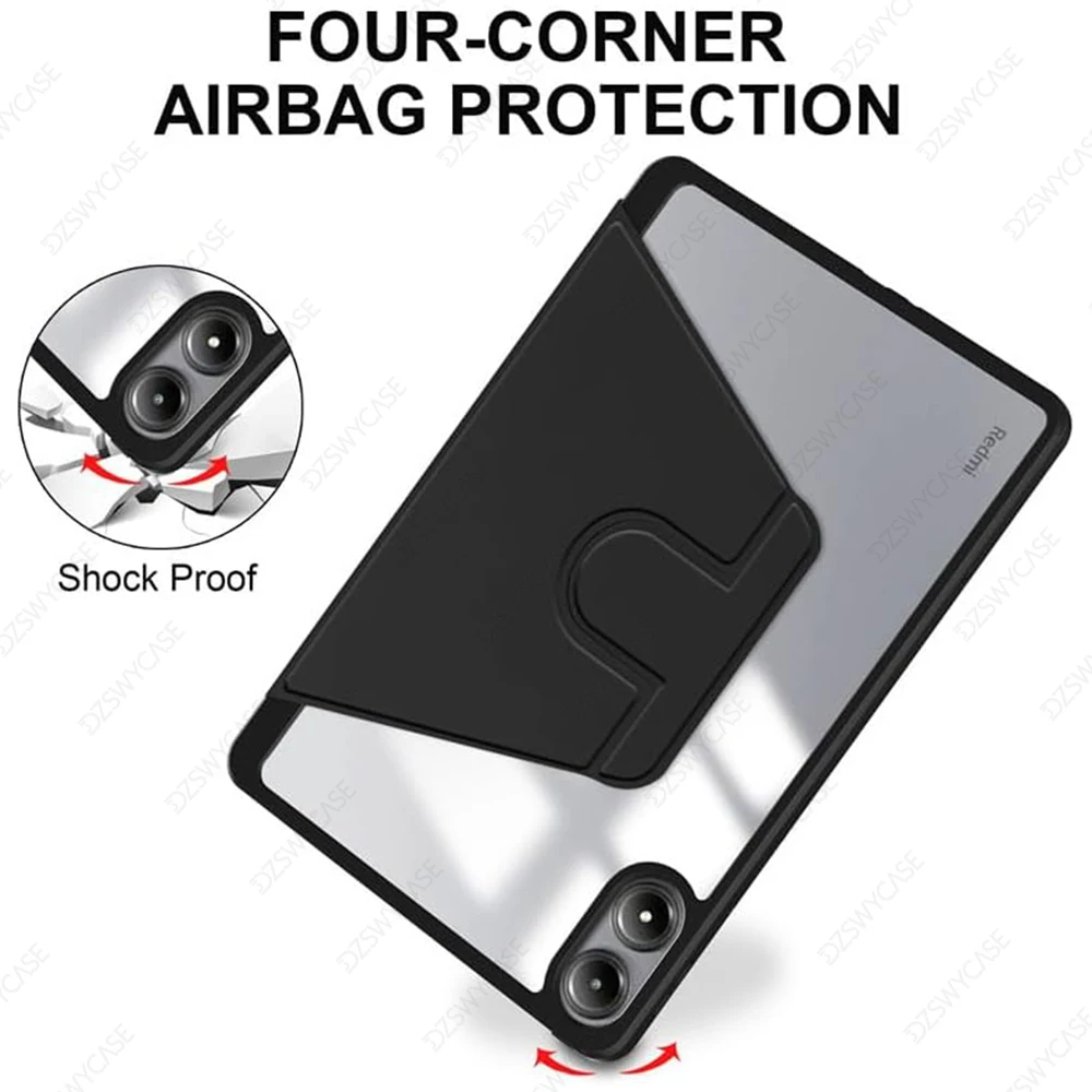 Universal Rotating Tablet Case, 360° Protection for Various Models and Sizes