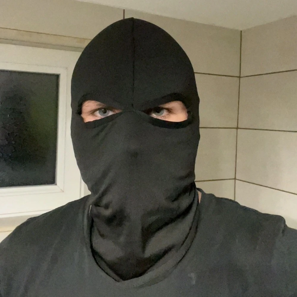 1/30Pc Black Perforated Mask Mens and Womens Anti UV Sunscreen Bicycle Motorcycle Cosplay Performance Full Face Mask