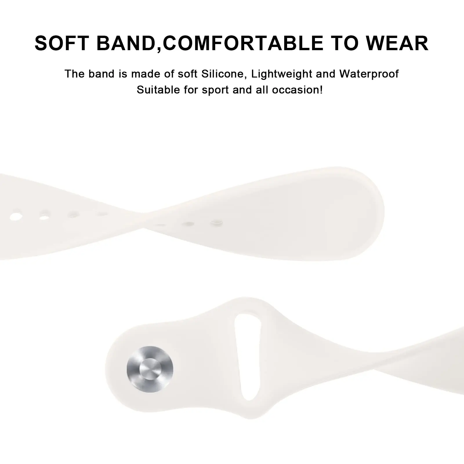 Silicone Band with Diamond-Accent Case for Smartwatch - Sporty Replacement Strap Accessory