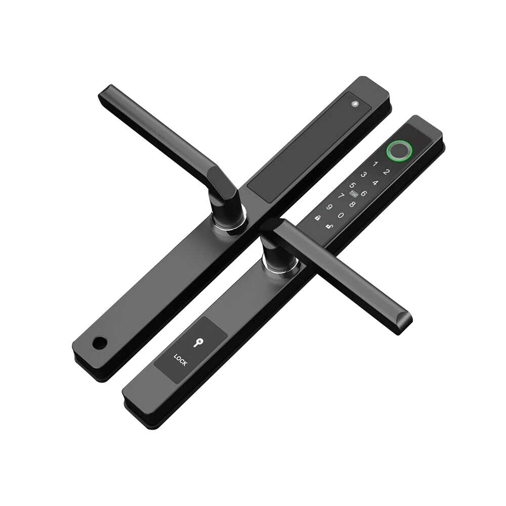RH-DQ1 블랙 지문+숫자 패드+RFID 카드+앱(좁은 측면 슬라이딩 도어 및 폴리오 도어 잠금장치)（RH-DQ1 블랙）