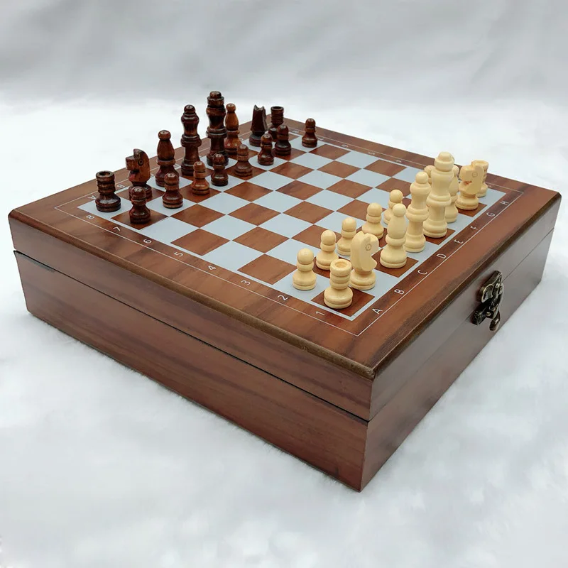 

Luxury Chess Professional Game Table Medieval Wooden Medieval Chess Family Gift Historical Souvenir Ludo Decoration Travel Game