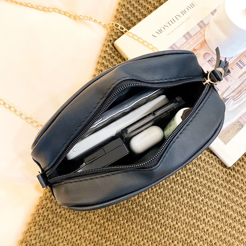 New Women's Lingge Embroidery Messenger Bag PU Leather Solid Color Shoulder Bag Outdoors Traveling Women Leisure Camera
