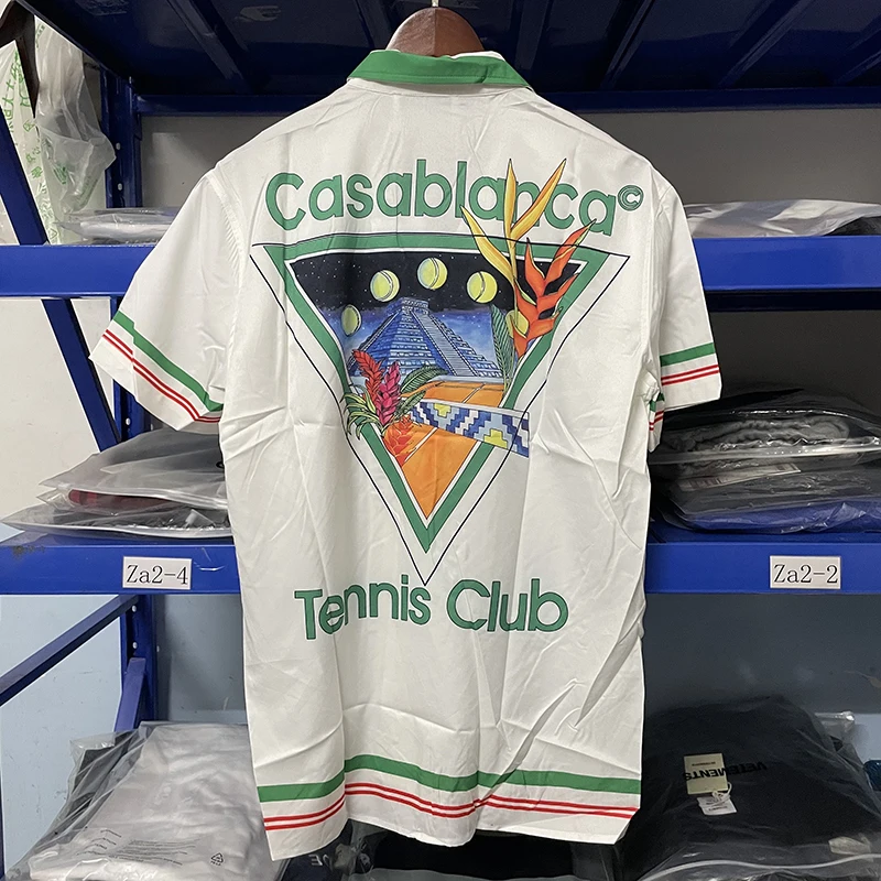 

High Quality Casablanca Fashion Shirts Contton High Quality Beach Surfing Hawaiian Casual Shirts Men Clothing Clothing