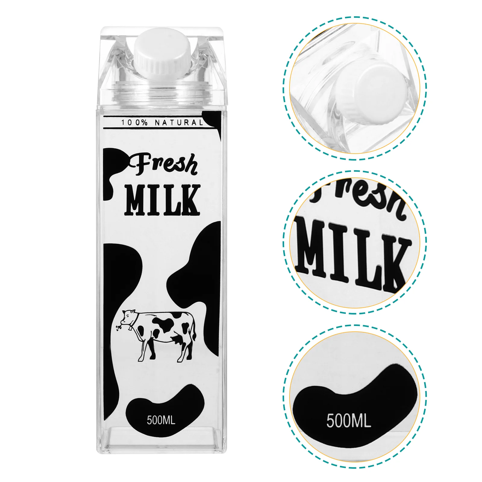

Bottle Milk Plastic Carton Water Leakproof Empty Sports Camping Travel Handy Drink Transparent Tea Juice Reusable Bottles Square