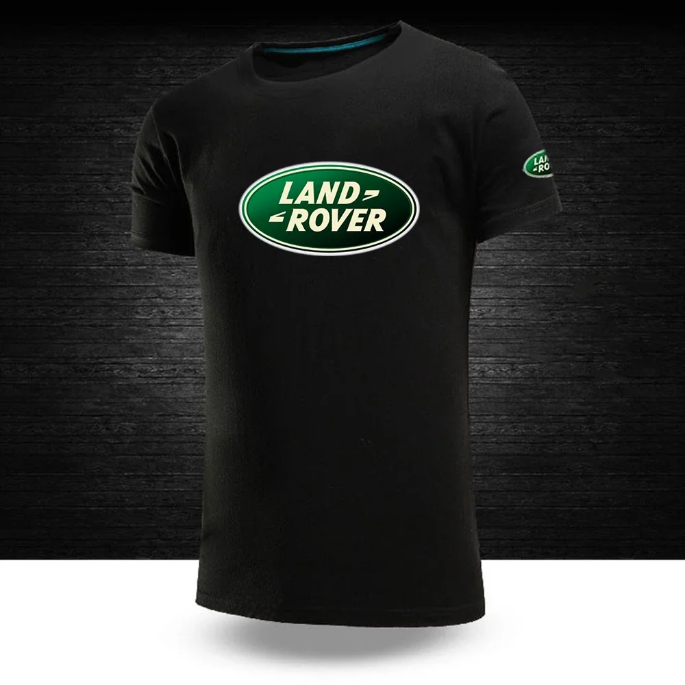 

Новинка лета 2024, Лидер продаж, однотонная быстросохнущая Мужская футболка высокого качества с принтом логотипа автомобиля Land Rover, с коротким рукавом, в обычном стиле