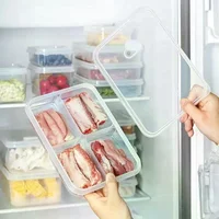 Conteneurs de conservation des aliments au réfrigérateur, adaptés à la viande et à d'autres aliments, récipients hermétiques de qualité alimentaire, 2/4/6 compartiments. 2