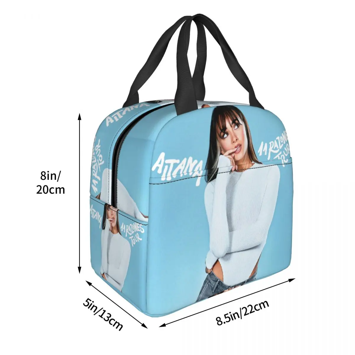 Aitana Insulated Lunch Bag for Outdoor Picnic Music Singer Resuable Cooler Thermal Bento Box Women Kids lunchbag