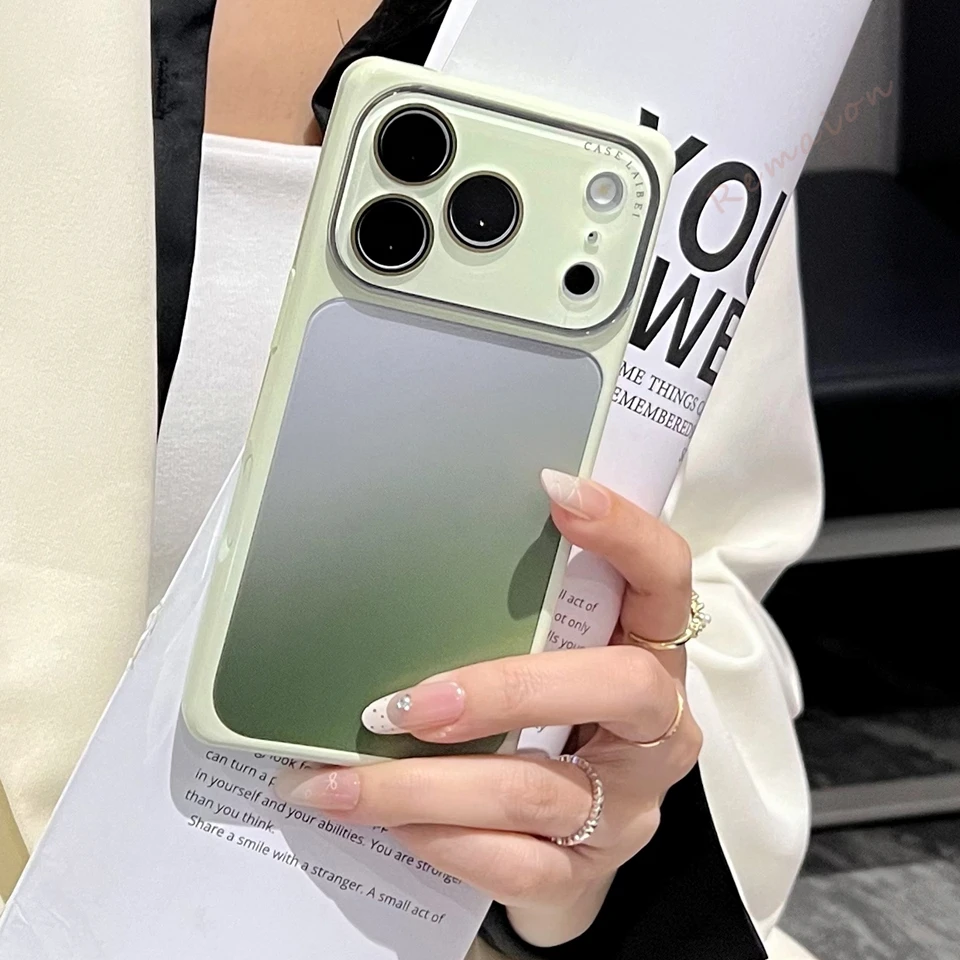 Luxury Square Gradient Phone Case For Iphone 13 14 15 16 17 Pro Max_voghion.com