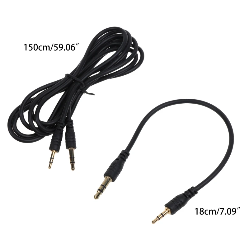 Cavo Da 3.5Mm Maschio A Maschio Cuffie Stereo Da 2.5Mm Cuffie Connettore Jack Placcato Oro Spina Del Cavo Cavo Cavo Nero