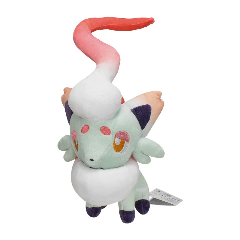 New Hisui Zorua Plush Toy Shiny Pokemon Stuffed Doll Fox Image Kawaii Red Blue Animal Christmas Gifts
