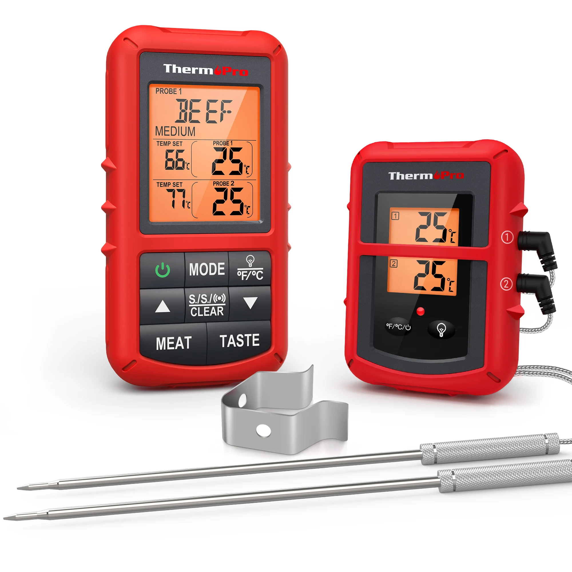 

ThermoPro TP20C Wireless 150M Backlight LCD Display Digital Kitchen Cooking BBQ Oven Meat Thermometer With Timer Function