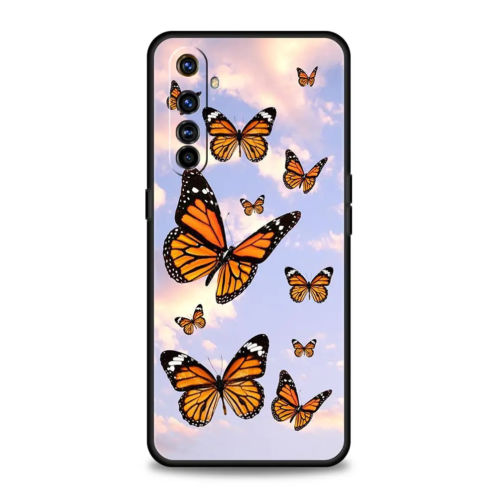 Butterfly Soft Silicone Black Phone Case Cover