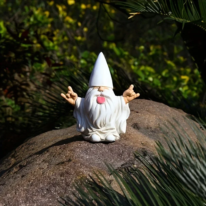 1pc Outdoor Rocking Chair Gnome Garden Statue Resin Decoration Design Ornament ornament crafts miniature ornament resin ornaments miniature figurines resin crafts