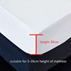 100% Waterproof Solid Bed Fitted Sheet Nordic Adjustable Mattress Covers Four Corners With Elastic Band Multi Size Bed Sheet 3