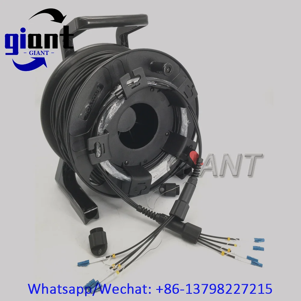 4C,G657A1,200M,SM,TPU/LSZH 재킷, 아머드 패치 코드, 직경:4.5mm, PDLC/UPC-PDLC/UPC 광섬유 패치 코드 릴 PCD310 포함