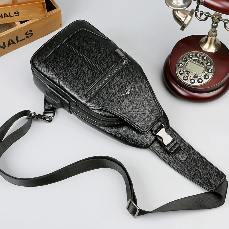 Men's Chest Bag Autumn Winter New Large Capacity Business Casual Portable USB Backpack